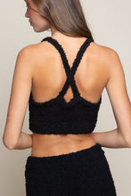 Load image into Gallery viewer, Black Fuzzy Bralette
