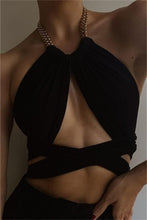 Load image into Gallery viewer, Cross Wrap Front Chain Top
