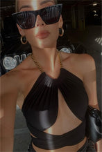 Load image into Gallery viewer, Cross Wrap Front Chain Top