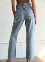 Load image into Gallery viewer, Mid Rise Distressed Jeans
