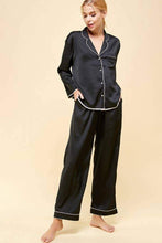 Load image into Gallery viewer, Oversized Satin Pajama Pant Set