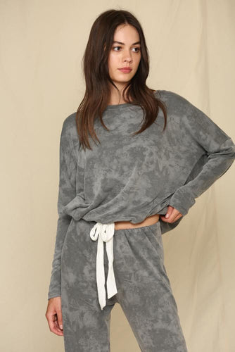 Taylor Tie Dye Drawstring Pullover - Modern Romance Boutique