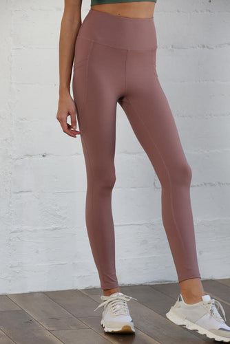 Repetition Mauve High Rise Leggings - Modern Romance Boutique