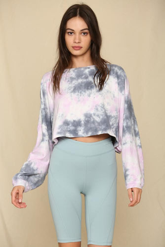 Gabriella Tie Dye Crew Neck Pullover - Modern Romance Boutique