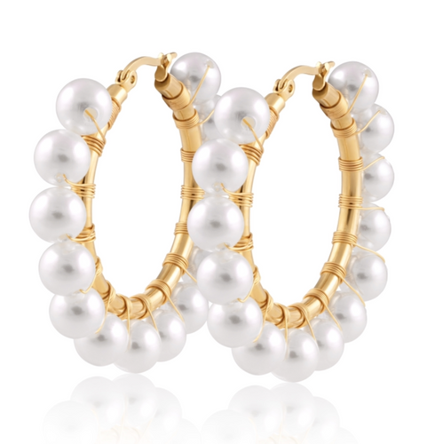 Modern Romance Boutique - Callie Pearl Hoops