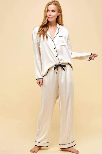 Oversized Satin Pajama Pant Set