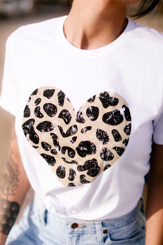Leopard Heart T-Shirt