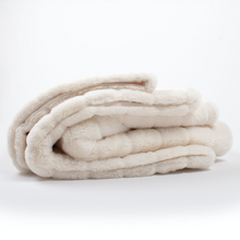 Load image into Gallery viewer, White Channel Faux Fur Throw
